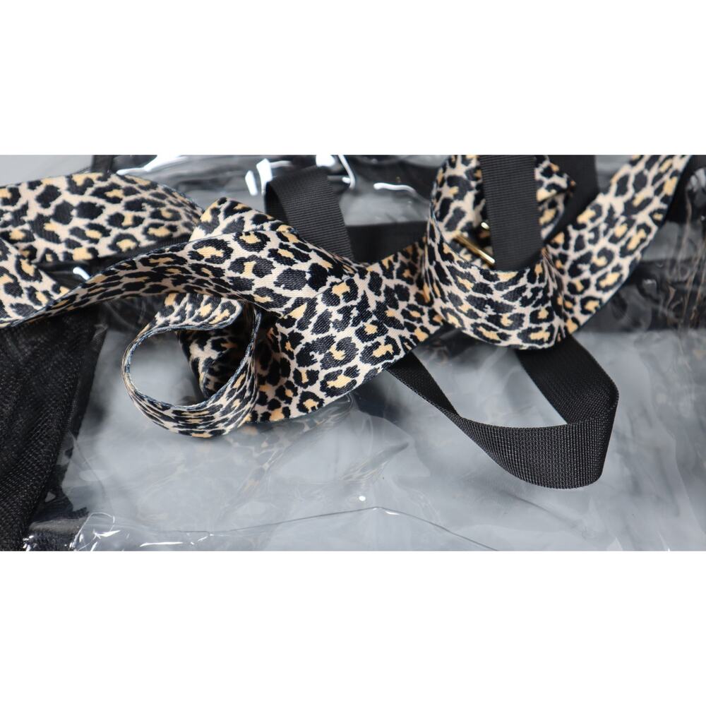 Paxiland Clear Stadium Tote Bag 12x6x12 Transparent PVC Bag with Leopard Strap - Picture 3 of 6